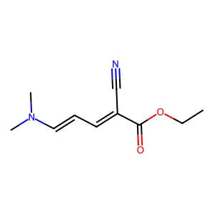 ethyl (2E,4E)-2-cyano-5-(dimethylamino)penta-2,4-dienoate structure