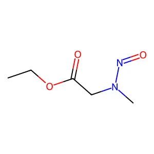 Ethyl 2-(methylnitrosoamino)acetate structure