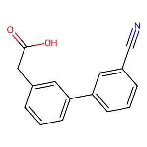 [3-(3-Cyanophenyl)phenyl]acetic acid structure