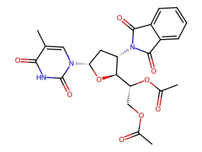 DiOAcPhthN-D-ribo-ddT deriv. structure