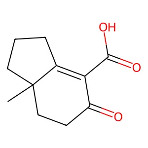 7a-methyl-5-oxo-2,3,6,7-tetrahydro-1H-indene-4-carboxylic acid structure
