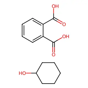 1,2-Benzenedicarboxylic acid, cyclohexyl ester structure