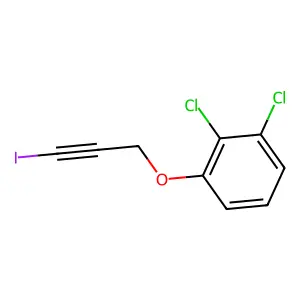 1,2-Dichloro-3-(3-iodoprop-2-ynoxy)benzene structure