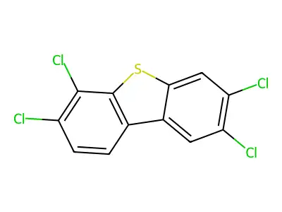 2,3,6,7-Tetrachlorodibenzothiophene structure