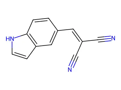 2-(1H-indol-5-ylmethylidene)propanedinitrile structure