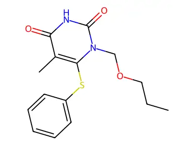 1-Propoxymethyl-6-(phenylthio)thymine structure