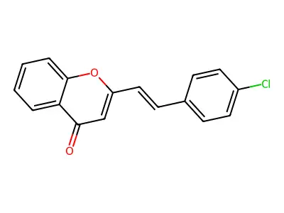 4H-1-Benzopyran-4-one, 2-[(1E)-2-(4-chlorophenyl)ethenyl]- structure