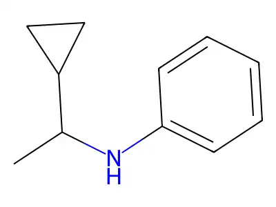 N-(1-cyclopropylethyl)aniline structure