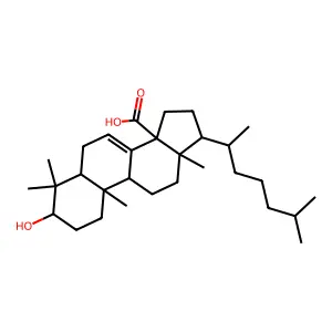 3-Hydroxylanost-7-en-32-oic acid structure