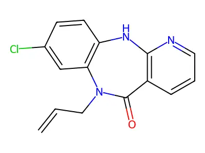 8-Chloro-N6-(2-propenyl)-6,11-dihydro-5H-pyrido(2,3-b)(1,5)benzodiazepin-5-one structure