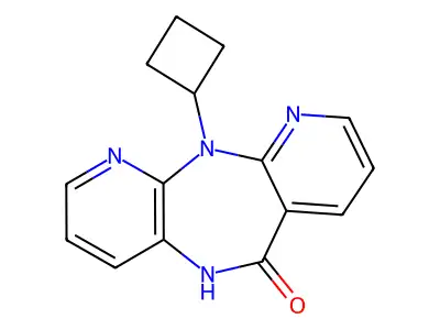 N11-Cyclobutyl-5,11-dihydro-6H-dipyrido(3,2-b:2',3'-e)(1,4)diazepin-6-one structure