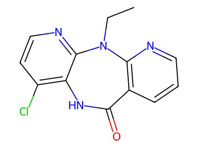 4-Chloro-N11-ethyl-5,11-dihydro-6H-dipyrido(3,2-b:2',3'-e)(1,4)diazepin-6-one structure