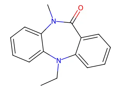 N6-Ethyl-N1-methyl-5,10-dihydro-11H-dibenzo(b,e)(1,4)diazepin-11-one structure