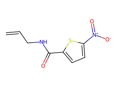 2-nitro-N-prop-2-enylthiophene-5-carboxamide structure