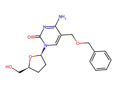 Cytidine, 2',3'-dideoxy-5-((phenylmethoxy)methyl)- structure