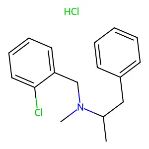 Phenethylamine, N-(o-chlorobenzyl)-N,alpha-dimethyl-, hydrochloride, (+)- structure