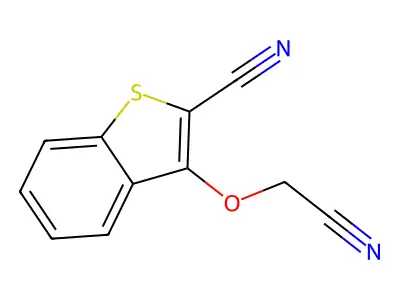 3-(Cyanomethoxy)-1-benzothiophene-2-carbonitrile structure