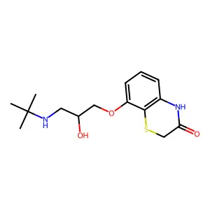 8-(3-tert-Butylamino-2-hydroxypropoxy)-3,4-dihydro-3-oxo-2H-(1,4)-benzothiazine structure