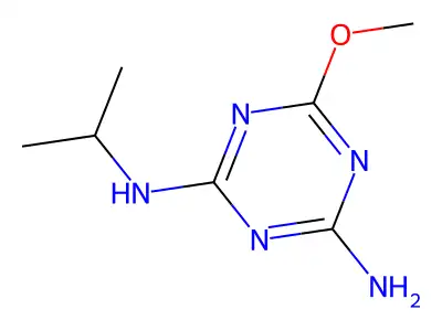 1,3,5-Triazine-2,4-diamine, 6-methoxy-N-(1-methylethyl)- structure