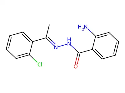 Benzoic acid, 2-amino-, (1-(2-chlorophenyl)ethylidene)hydrazide, (E)- structure