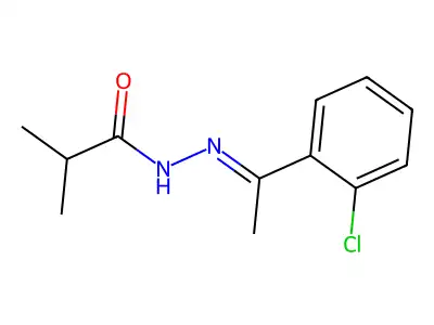 N-[1-(2-chlorophenyl)ethylideneamino]-2-methylpropanamide structure