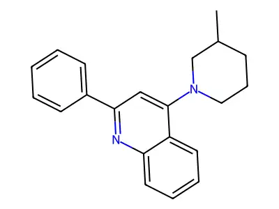4-(3-Methylpiperidino)-2-phenylquinoline structure