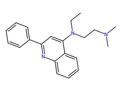N'-ethyl-N,N-dimethyl-N'-(2-phenylquinolin-4-yl)ethane-1,2-diamine structure