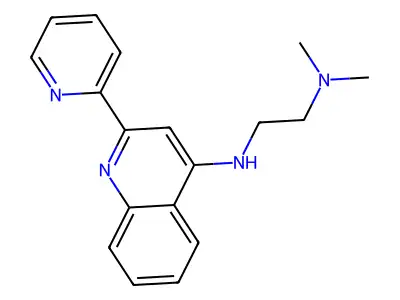 N-[2-(Dimethylamino)ethyl]-2-(2-pyridyl)quinolin-4-amine structure