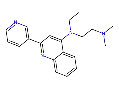 N'-ethyl-N,N-dimethyl-N'-(2-pyridin-3-ylquinolin-4-yl)ethane-1,2-diamine structure