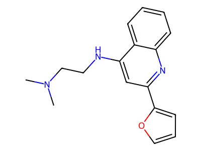 1,2-Ethanediamine, N'-(2-(2-furanyl)-4-quinolinyl)-N,N-dimethyl- structure