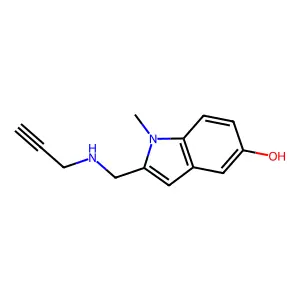 2-(N-(2-propynyl)-aminomethyl)-1-methyl-5-hydroxyindole structure