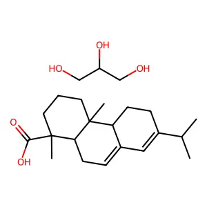 Abietic acid, glyceryl ester structure