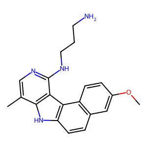 3-methoxy-7H-8-methyl-11-((3'-amino)propylamino)benzo(e)pyrido(4,3-b)indole structure