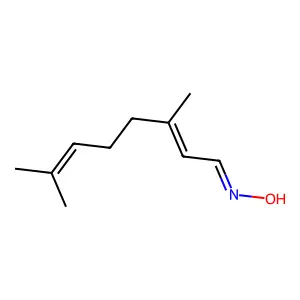N-(3,7-dimethylocta-2,6-dienylidene)hydroxylamine structure