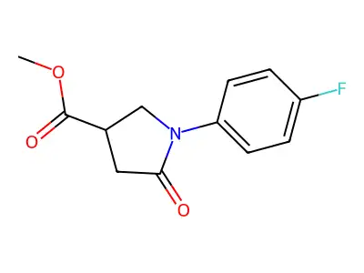 Methyl 1-(4-fluorophenyl)-5-oxopyrrolidine-3-carboxylate structure