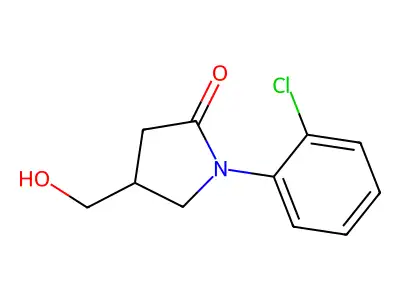 1-(2-Chlorophenyl)-4-(hydroxymethyl)pyrrolidin-2-one structure