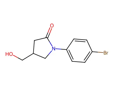 1-(4-Bromophenyl)-4-(hydroxymethyl)pyrrolidin-2-one structure