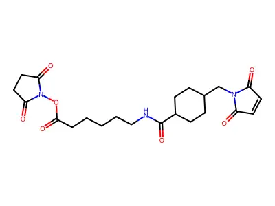 N-Succinimidyl 6-[[4-(N-Maleimidomethyl)cyclohexyl]carboxamido]hexanoate structure