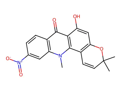 10-Nitronoracronycin structure