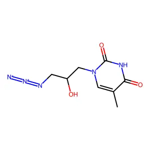 1-(3-Azido-2-hydroxypropyl)-5-methyl-2,4(1H,3H)-pyrimidinedione structure