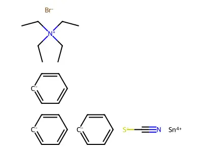 Ethanamine, N,N,N-triethyl-, (TB-5-12)-bromotriphenyl(thiocyanato-N)stannate(1-) structure