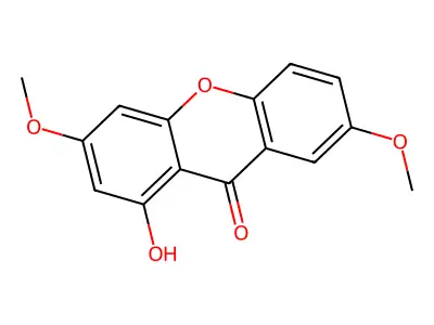 1-Hydroxy-3,7-dimethoxyxanthone structure