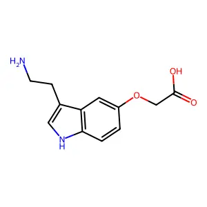 2-(3-(2-aminoethyl)-1H-indol-5-yloxy)acetic acid structure