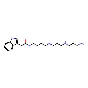 1H-Indole-3-acetamide, N-(4-((3-((3-aminopopyl)amino)propyl)amino)butyl)- structure