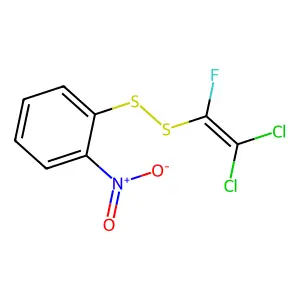 1-Fluoro-2,2-dichlorovinyl 2-nitrophenyl disulfide structure