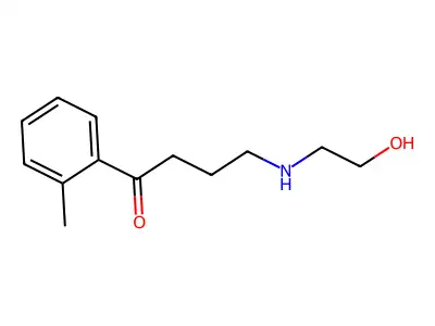 1-Butanone, 4-((2-hydroxyethyl)amino)-1-(2-methylphenyl)- structure