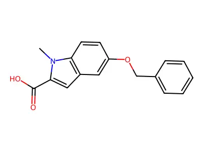 1-Methyl-5-phenylmethoxyindole-2-carboxylic acid structure