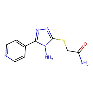 2-(4-Amino-5-(4-pyridyl)-1,2,4-triazol-3-ylthio)acetamide structure