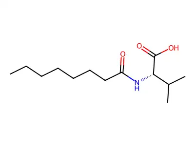3-Methyl-2-(octanoylamino)butanoic acid structure