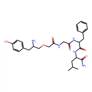 enkephalinamide, Tyr(1)-psi-(methyleneoxy)-Gly(2)-Leu(5)- structure